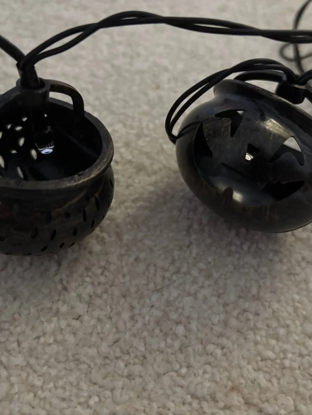 LIKE NEW! Target Black Cauldren/Jack O'Latern Halloween String Lights